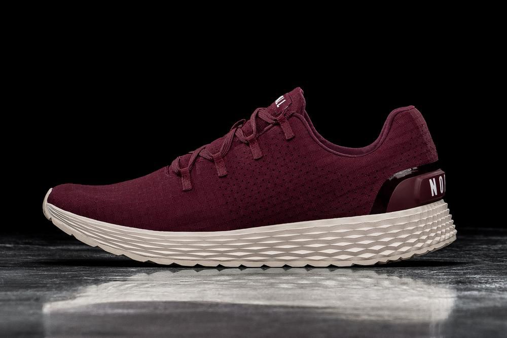 NOBULL Women's Cabernet Ripstop Running Shoes - Burgundy - Ireland (0571UKDVG)